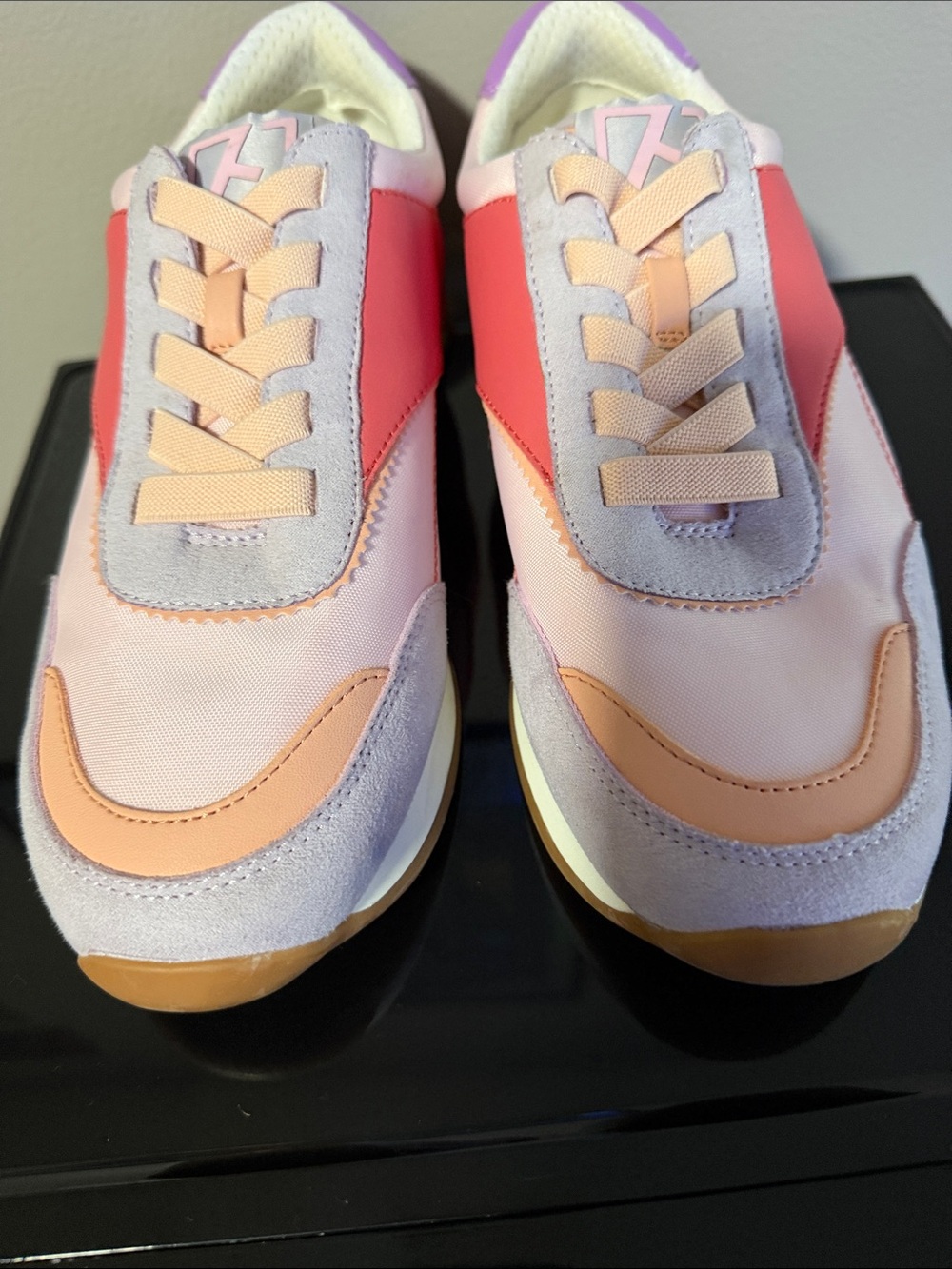 Franco Sarto Pink, Peach & Lilac Colorblock Sneakers